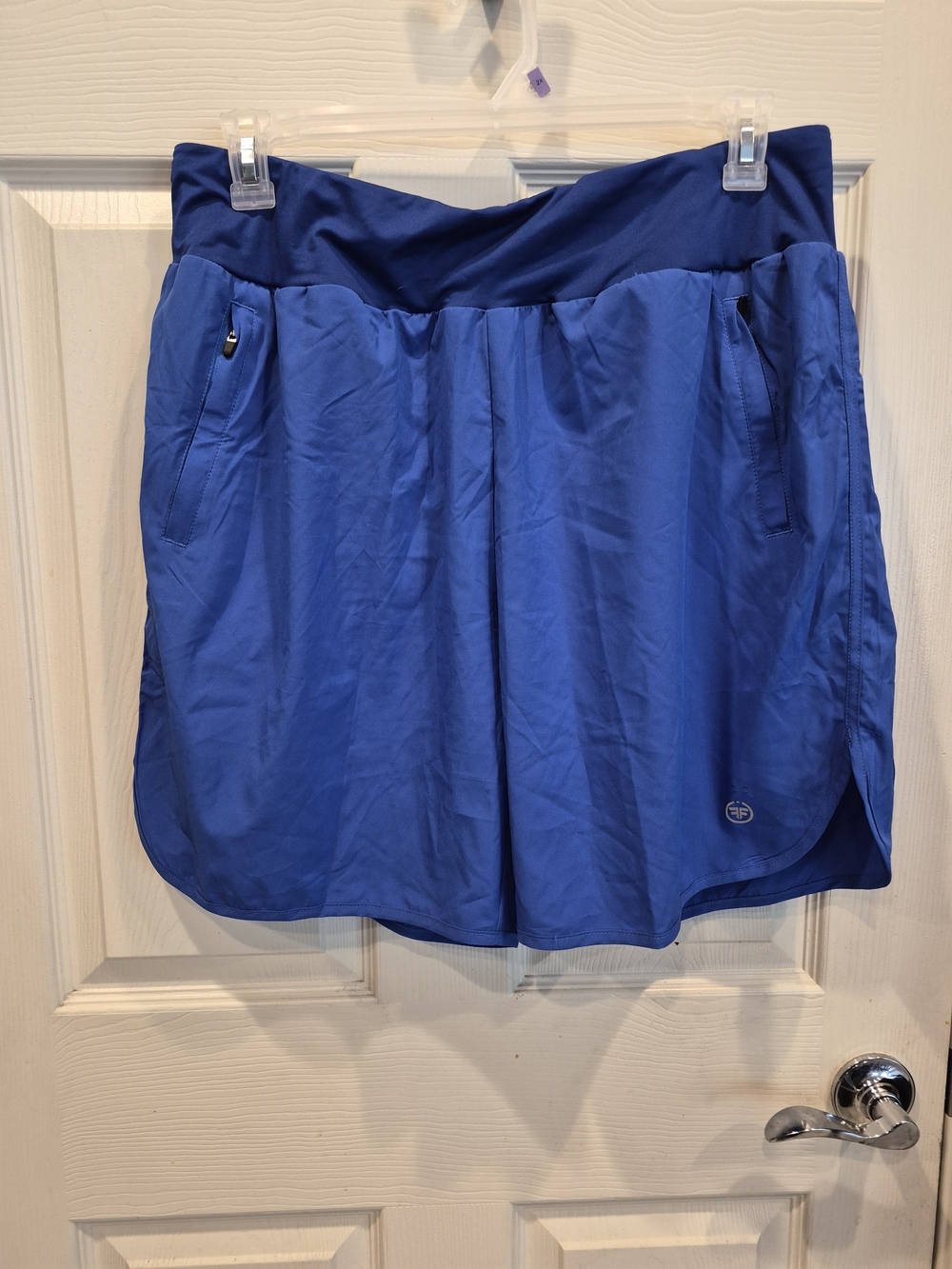 Blue Athletic Shorts with Stretch Waistband